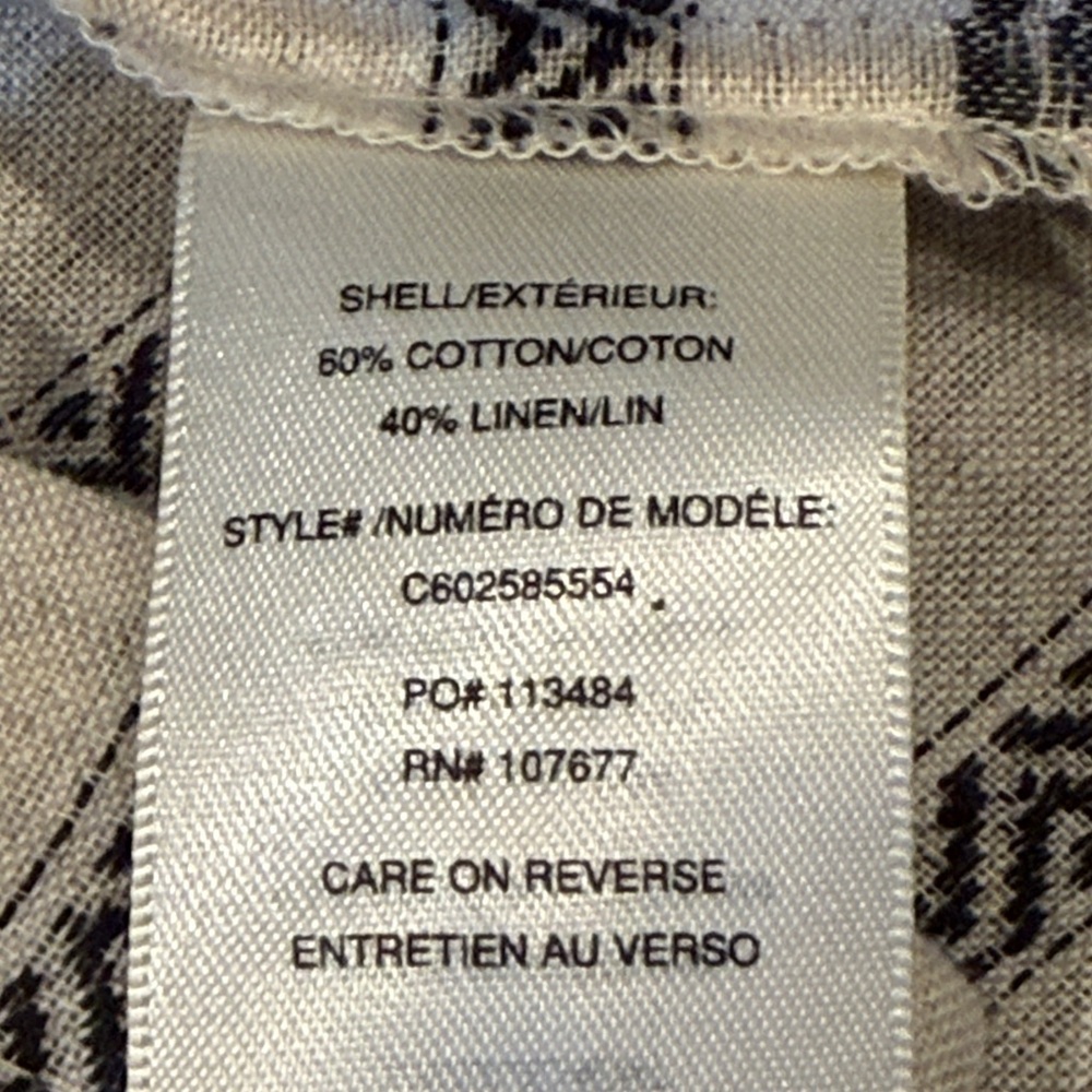 Alice + Olivia Isabelle Tribal Sleeveless Linen Shirt Dress Beige/Black Small - Picture 11 of 12